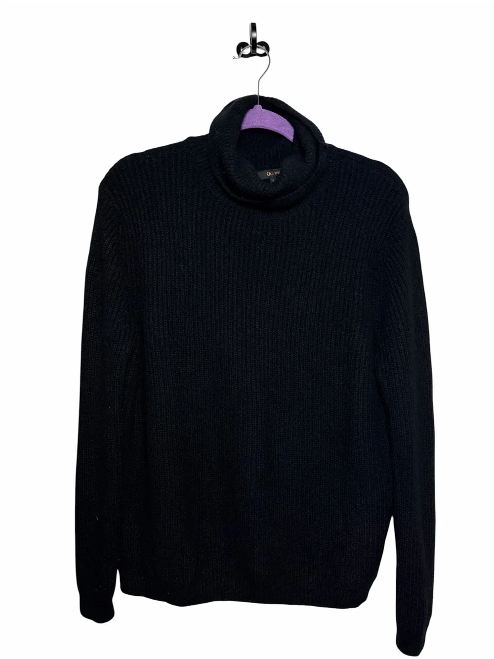 Quince Mongolian Cashmere Fisherman Turtleneck Sweater